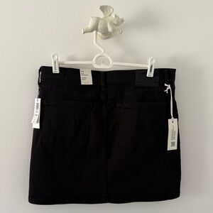 NWT Aritzia Denim Forum Cowgirl Micro Mini Black Denim Skirt Sz 30